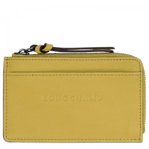 Longchamp 3D Men Card Holder Yellow | Australia-327DQSVEM