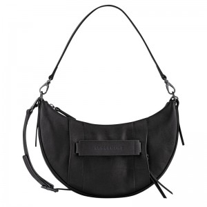 Longchamp 3D S Women Crossbody Bag Black | Australia-154TKHSJL