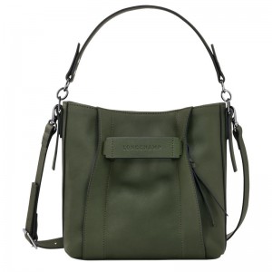 Longchamp 3D S Women Crossbody Bag Khaki | Australia-940UDBLRX