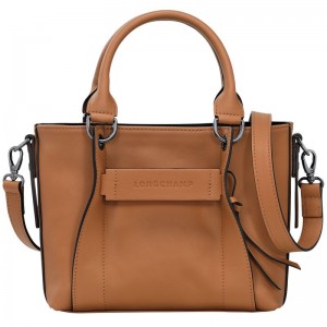 Longchamp 3D S Women Handbag Beige | Australia-958WFBUNS