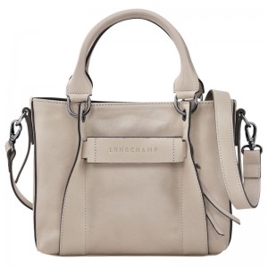 Longchamp 3D S Women Handbag Beige | Australia-547PZTGEM