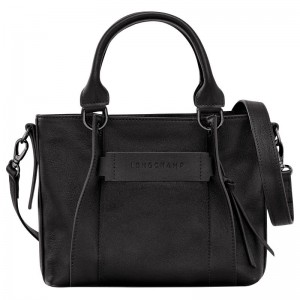 Longchamp 3D S Women Handbag Black | Australia-928CKOYTJ