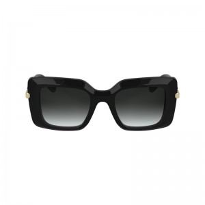 Longchamp Acetate Women Sunglasses Black | Australia-925DAZTHE