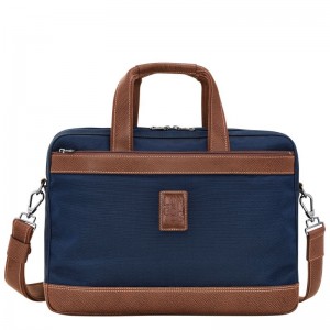 Longchamp Boxford L Men Briefcase Blue | Australia-092CALHNT