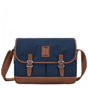 Longchamp Boxford L Men Crossbody Bag Blue | Australia-197THKNEV