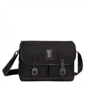 Longchamp Boxford L Men Crossbody Bag Black | Australia-410RIUVMJ