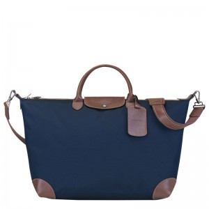Longchamp Boxford L Men Travel Bag Blue | Australia-038QGIPON