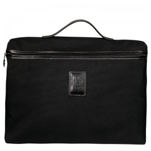Longchamp Boxford S Men Briefcase Black | Australia-683SMYHNG