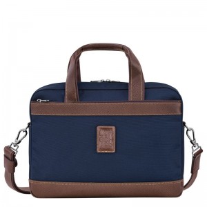 Longchamp Boxford S Men Briefcase Blue | Australia-823GFJLIV