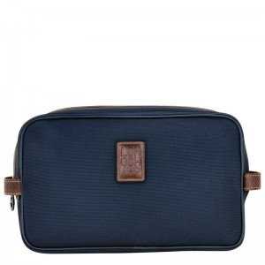 Longchamp Boxford Women Toiletry Bags Blue | Australia-298HLODNQ
