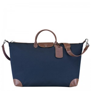 Longchamp Boxford Xl Women Travel Bag Blue | Australia-649NVIDXZ