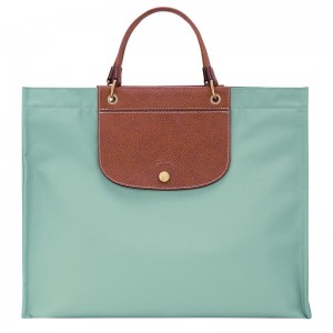 Longchamp Cabas L Women Tote Bag Blue Green | Australia-613CUOXSD