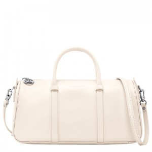 Longchamp Daylong M Women Handbag Cream | Australia-409GQEZXA