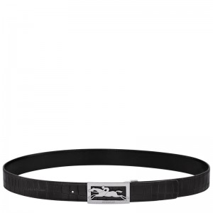 Longchamp Delta Box Men Belt Black | Australia-165GXBFCP