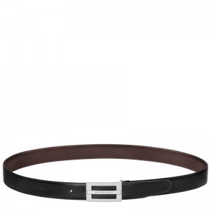 Longchamp Delta Box Men Belt Black / Beige | Australia-413SHYEZT
