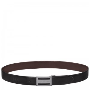 Longchamp Delta Box Men Belt Black / Beige | Australia-529OGPTQR