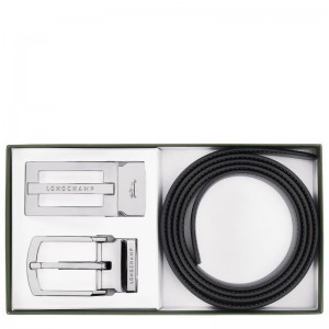 Longchamp Delta Box Men Belt Black / Beige | Australia-346GZQHKA