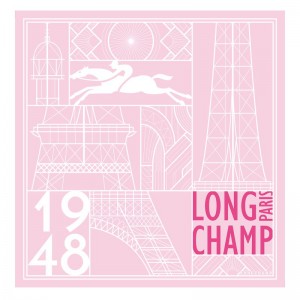 Longchamp Eiffel Tower 1948 50 Women Scarf Pink / Multicolor | Australia-507BOACUJ