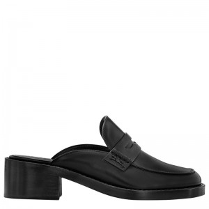 Longchamp Epure Timeless Women Mules Black | Australia-410LYWEFR