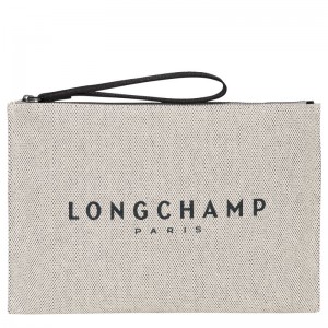 Longchamp Essential Men Pouch Cream | Australia-315KELJHX