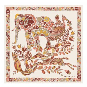 Longchamp Forêt 50 Women Scarf Orange | Australia-170JFCTSM