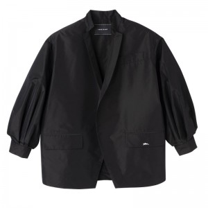 Longchamp Kimono Women Jacket Black | Australia-943OLCNQI