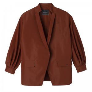 Longchamp Kimono Women Jacket Brown | Australia-216CGIZFD