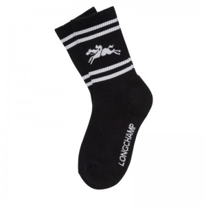 Longchamp Knit Women Socks Black | Australia-981LWYQSF
