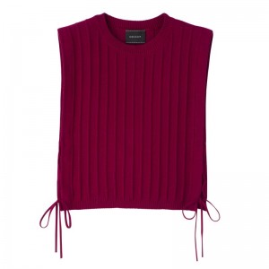 Longchamp Knit Women Top Dark Red | Australia-601JSNEYA