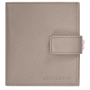 Longchamp Le Foulonné Compact Women Wallet Grey | Australia-358JCULGR