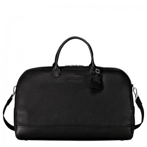 Longchamp Le Foulonné L Men Travel Bag Black | Australia-231RGTYFW