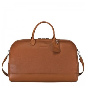 Longchamp Le Foulonné L Men Travel Bag Brown | Australia-624TUOHMK