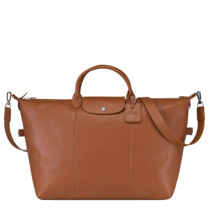 Longchamp Le Foulonné L Men Travel Bag Brown | Australia-218OSBKCQ