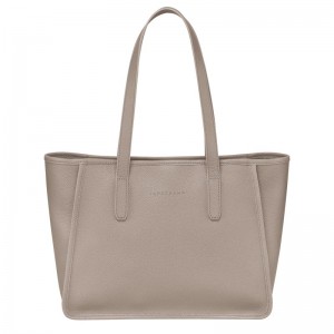 Longchamp Le Foulonné L Women Tote Bag Beige | Australia-456WHSMIB