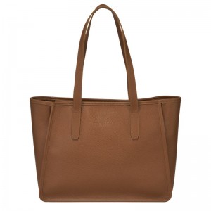 Longchamp Le Foulonné L Women Tote Bag Brown | Australia-563YEGUDO