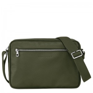 Longchamp Le Foulonné M Camera Men Crossbody Bag Khaki | Australia-309YMUPJG