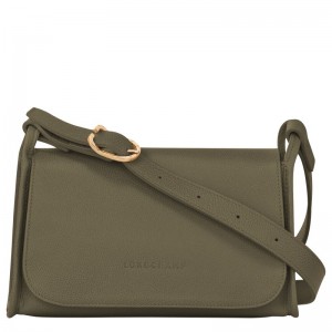 Longchamp Le Foulonné M Women Crossbody Bag Khaki | Australia-308RXPBTD