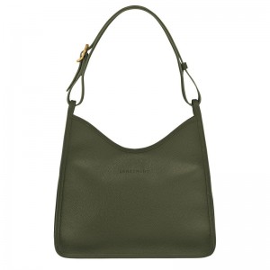 Longchamp Le Foulonné M Women Hobo Bag Khaki | Australia-314YGMFXK