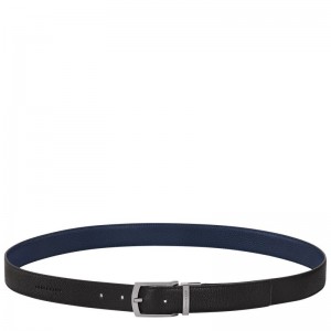 Longchamp Le Foulonné Men Belt Black / Navy | Australia-243YRFBCN