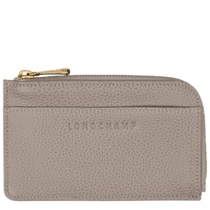 Longchamp Le Foulonné Men Card Holder Beige | Australia-549ACIXDP