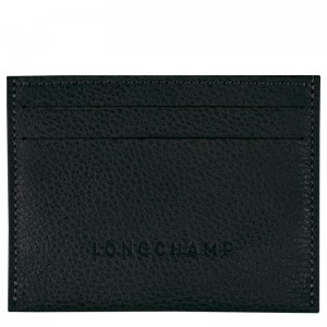 Longchamp Le Foulonné Men Card Holder Black | Australia-092UMLQAH