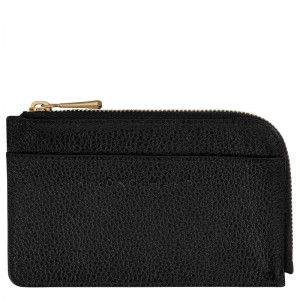 Longchamp Le Foulonné Men Card Holder Black | Australia-968SEXWQM