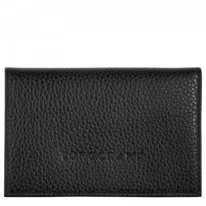 Longchamp Le Foulonné Men Card Holder Black | Australia-389BLOTDV