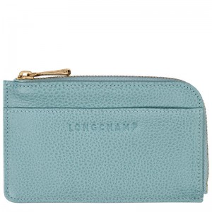 Longchamp Le Foulonné Men Card Holder Blue | Australia-413JFMRBG
