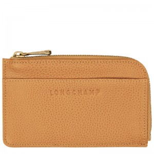Longchamp Le Foulonné Men Card Holder Brown | Australia-602ALNOHY