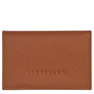 Longchamp Le Foulonné Men Card Holder Brown | Australia-354GYAVFS