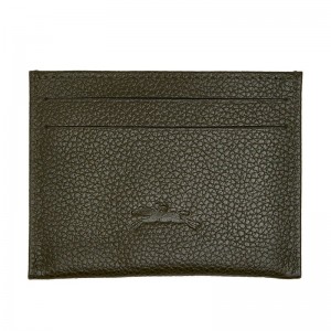 Longchamp Le Foulonné Men Card Holder Khaki | Australia-836KDUVFS