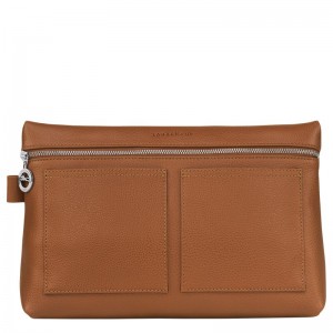 Longchamp Le Foulonné Men Toiletry Bags Brown | Australia-732ZYLXOT