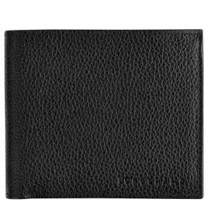 Longchamp Le Foulonné Men Wallet Black | Australia-076LGSHIK