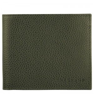 Longchamp Le Foulonné Men Wallet Khaki | Australia-017MRTIXJ